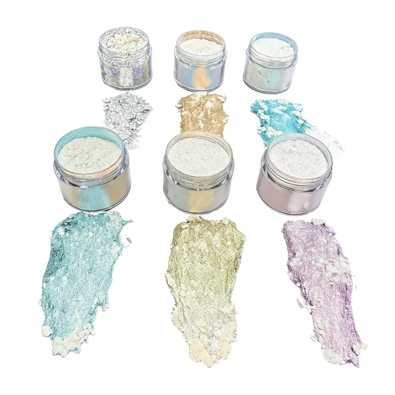 Transparente, farbverändernde Pigmente von Silver Fantasy zum Hervorheben von Lidschatten