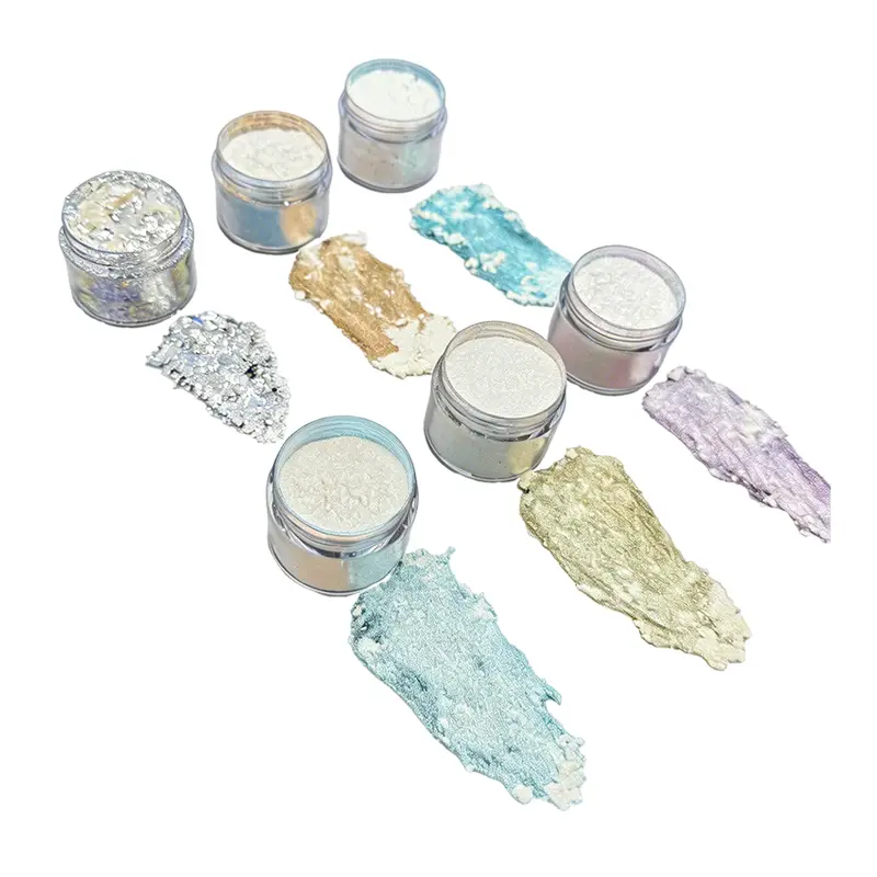 Transparente farbverändernde Pigmente von Silver Fantasy für Highlighter-Puder und -Creme
